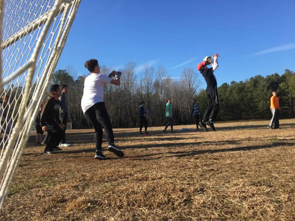 Kids Playing On An Outdoor Field At Wcrc In Williamsburg, Virginia.