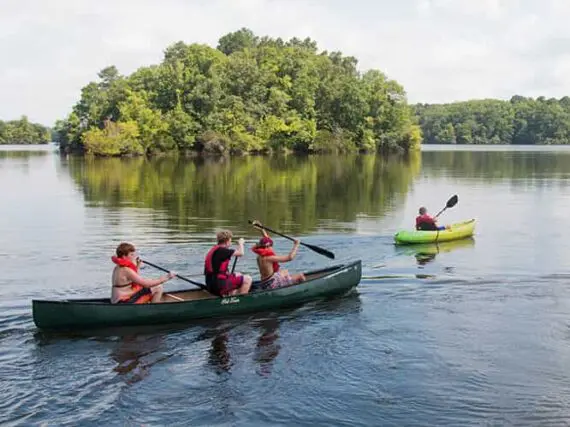 A Church Retreat Group Kayaking, One Of Many Activities At Wcrc In Williamsburg, Va