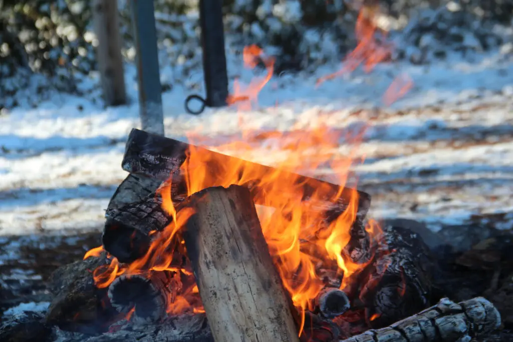 Winter Camp 1 Camp Fire At Winter Camp