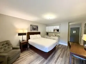 Lodging &Amp; Accommodations 12 View Inside A Room With A Kitchenette In The Oakwood Lodge At Wcrc, A Perfect Location For Christian Family Camping Trips