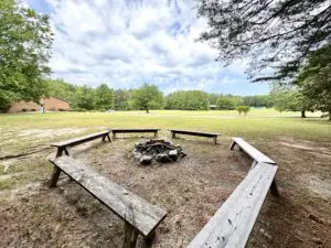 Meeting Areas 13 Pines Campfire Ring At Wcrc In Williamsburg, Virginia