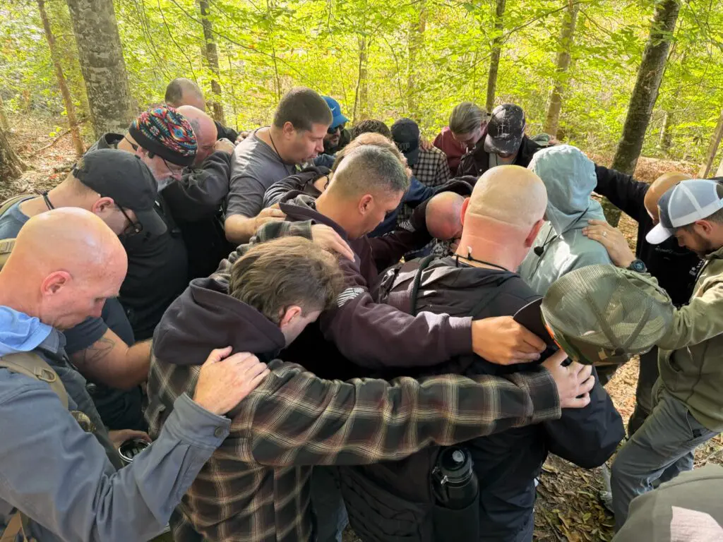 Christian Men'S Retreat In A Prayer Circle