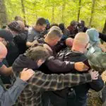 Christian Men'S Retreat In A Prayer Circle