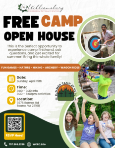 Summer Camp Near Williamsburg Va Flyer