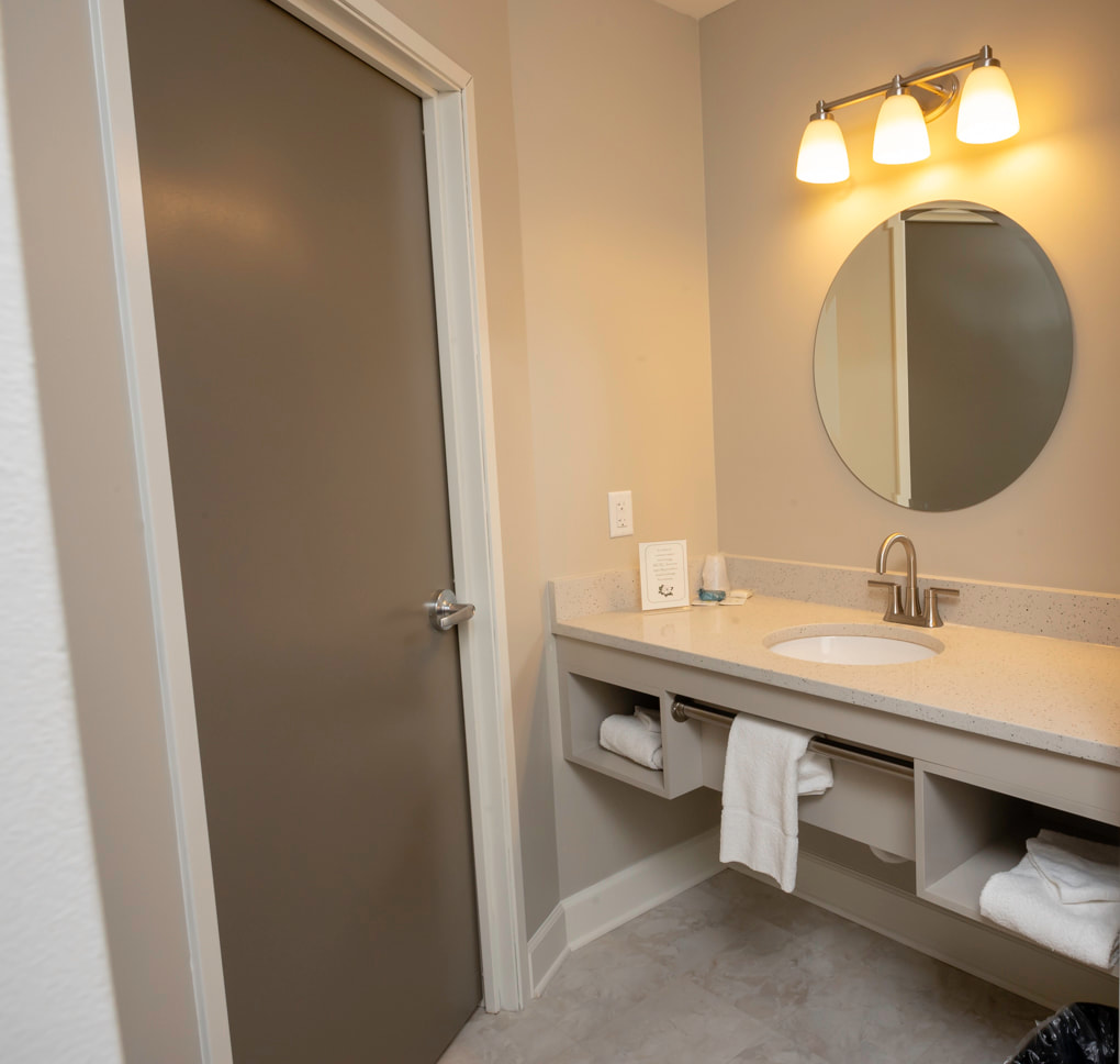 Bathroom Inside Lodge In Williamsburg, Va