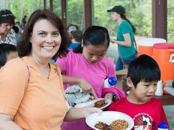 A Christian Family Camping At Wcrc In Williamsburg, Virginia.