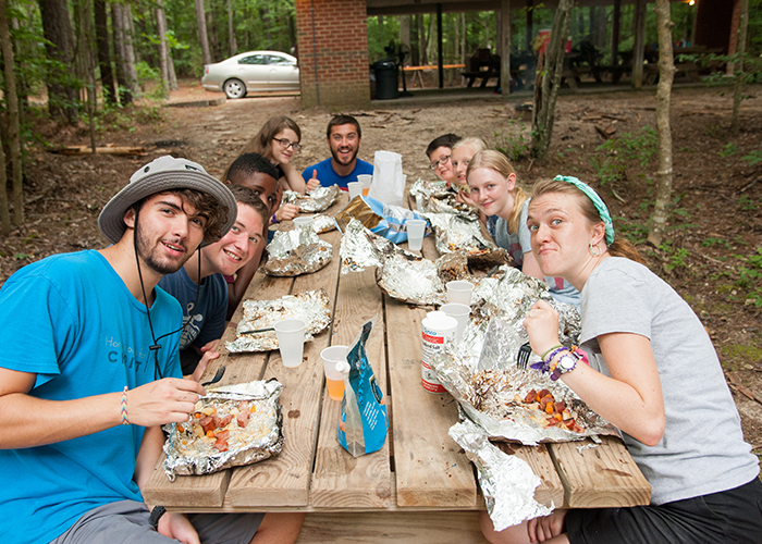 A youth group on a retreat at Williamsburg Christian Retreat Center in Toano, VA