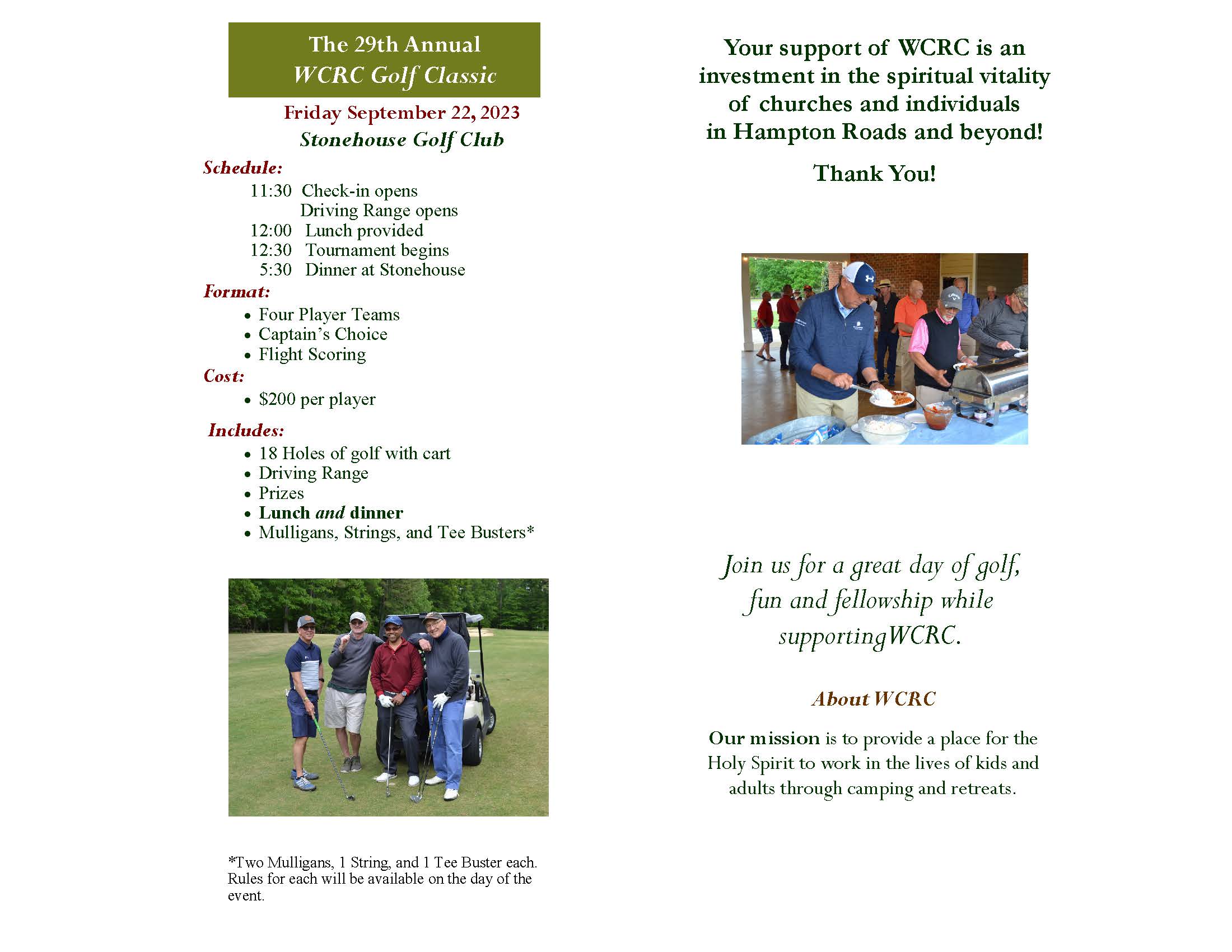 2023 Golf Classic Details