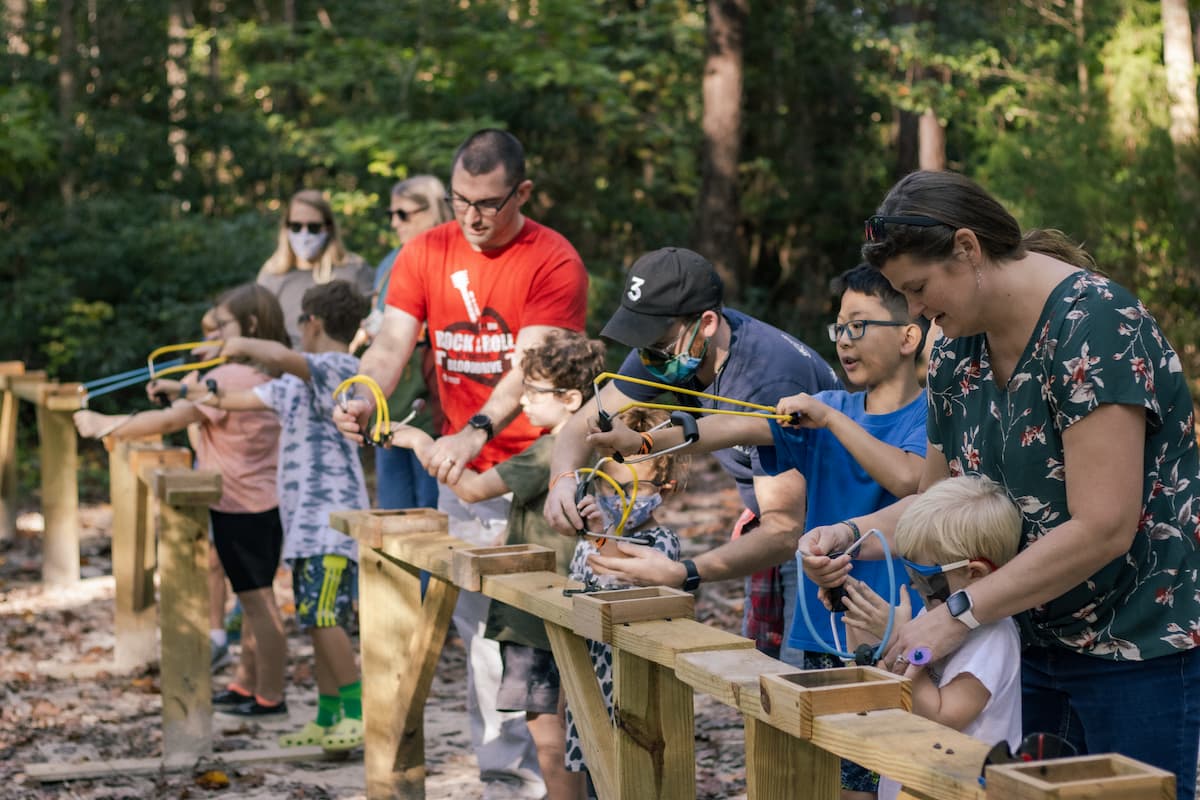 Kids And Parents Having Fun At Wcrc'S Family Harvest Fest In Williamsburg, Virginia