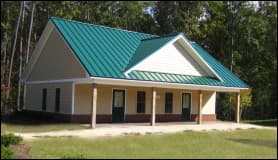 Exterior View Of The Cabin Village At Williamsburg Christian Retreat Center In Williamsburg, Virginia