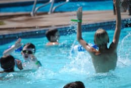 Kids Swimming In The Pool At Wcrc In Williamsburg, Virginia