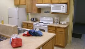 Kitchen Included With Cabin Village Lodging At Williamsburg Christian Retreat Center In Williamsburg, Virginia 