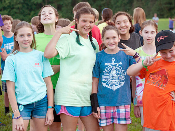 Home 17 A Group Of Children Posing For A Picture While On A Youth Retreat At Williamsburg Christian Retreat Center In Williamsburg, Va